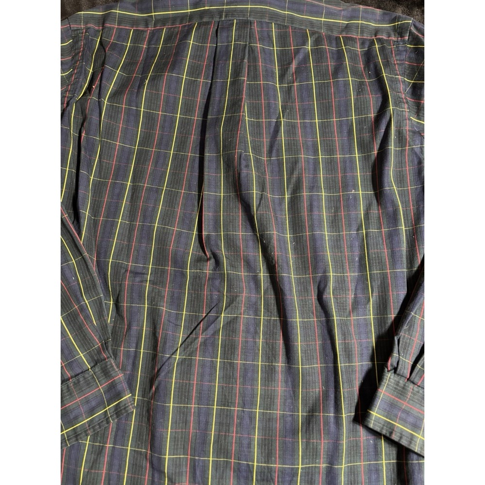 Ralph Lauren Green Plaid Button Down Classic Fit Dress Shirt Men's 14.5 32/33 - Picture 9 of 10